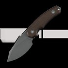 Kunwu Knives Stiffy D. - Brown Micarta - Stonewashed veitsi