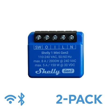 Shelly Plus 1 Mini Gen3 (Dual pack)