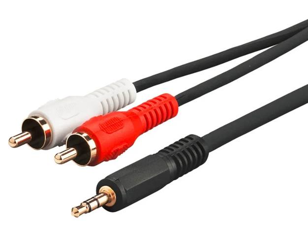 Microconnect AUDLC3G audio cable 3 m 3.5mm 2 x RCA Black – kuva 3/3