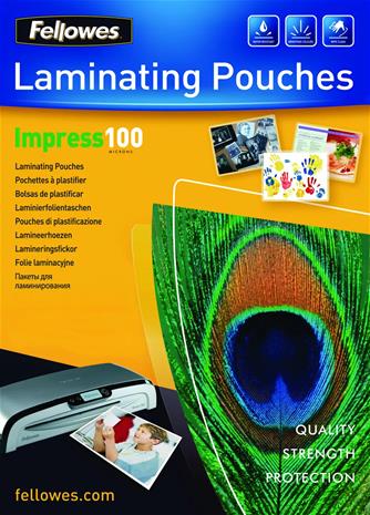 FELLOWES LAMINATING POUCH 100MIC A4 (5351111)