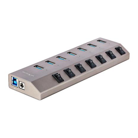 StarTech 5G7AIBS 7-Port USB 3.2 Gen 1 Hub with Charging