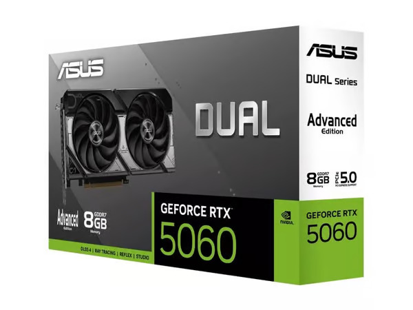ASUS GeForce RTX 5060 DUAL OC Advanced - 8GB GDDR7 RAM - Näytönohjaimet