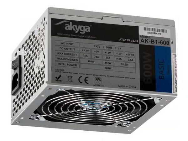 Akyga AK-B1-600, virtalähde