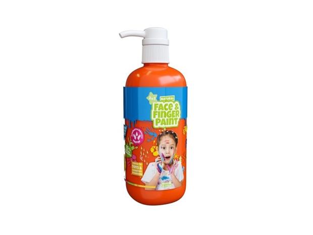 Boti Natural Face & Fingerpaint Bottle with Pump - Orange 1L