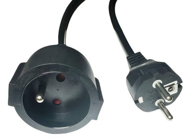MicroConnect - power extension cable - Type F/E to Type E - 3 m