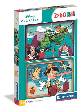 Palapeli 2x60 Super Color Disney Classic