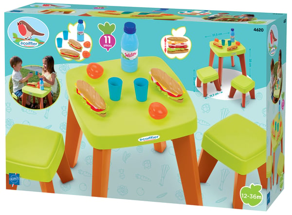 Ecoiffier Pic-Nic Table Set and Stool