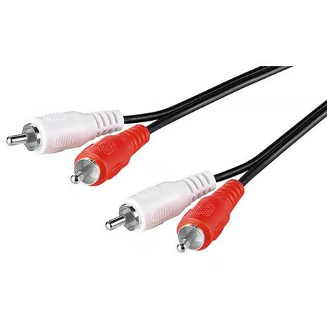 Pro RCA Stereo Cable - Musta - 2.5m