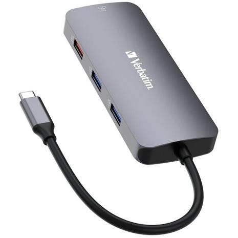 Verbatim CMH-09 USB Type-C 10000 Mbit/s Silver