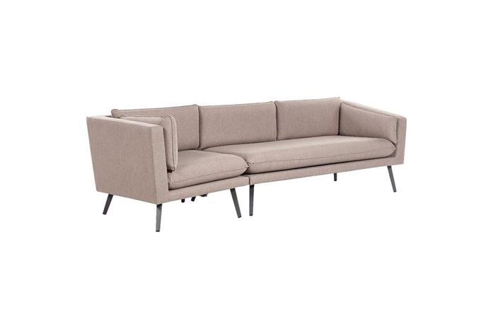 Soffa Beliani Loretello Beige/grå, Högervänd Beige\\Grey Left-faced -