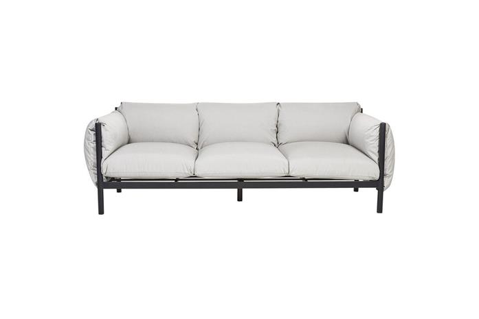 3-sitssoffa Beliani Esperia Grey, Black -