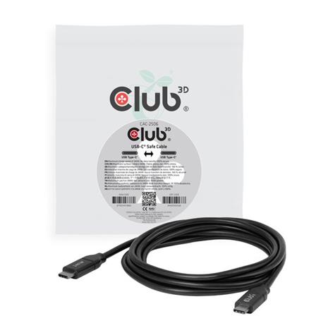 CLUB3D USB-C® Safe Cable 240W No Data 2m/6.56ft – kuva 3/3
