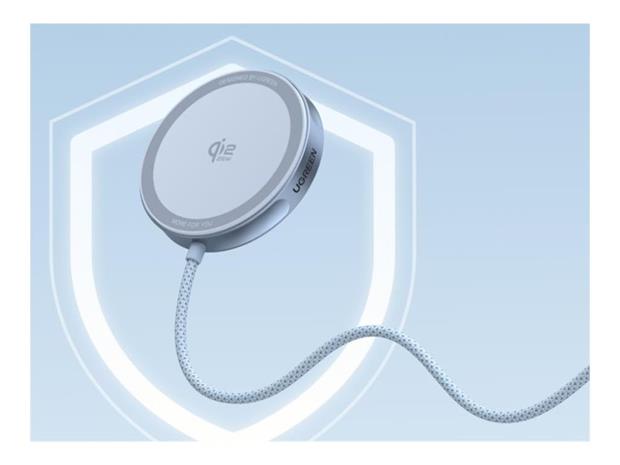 Ugreen MagFlow Smartphone Grey USB Wireless charging Auto