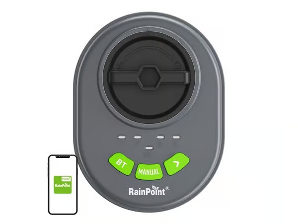 RainPoint 4-Zone Sprinkler Controller with App Bluetooth