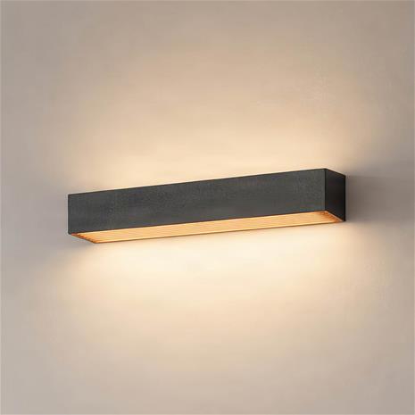 Arcchio Karam -LED-seinävalaisin, 53 cm, musta