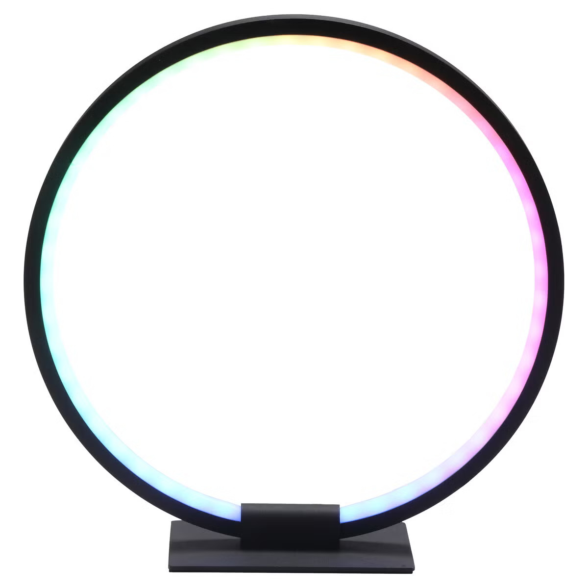 Pöytävalaisin Neon Ring RGB väritehosteilla, 27 cm