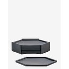 ZONE DENMARK Coasters Bold 6 Pcs - BLACK - 10X10