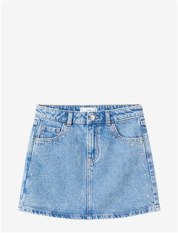 MANGO Studded Denim Skirt - OPEN BLUE - 134 – kuva 1/1
