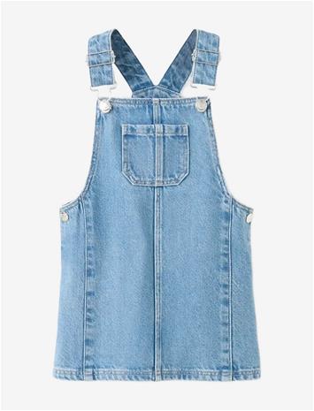 MANGO Short Denim Pinafore - OPEN BLUE - 92