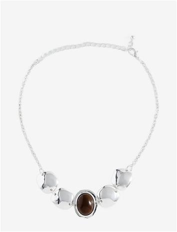 MANGO Mixed Bead Necklace - SILVER - One Size – kuva 1/1