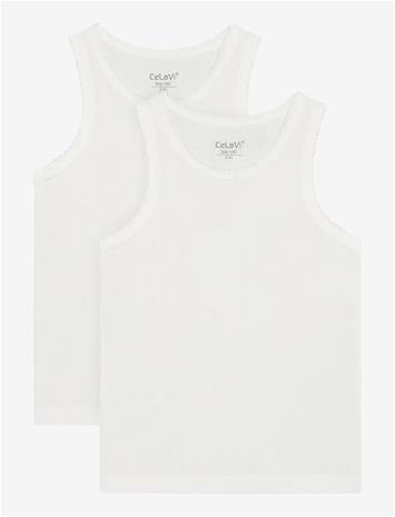 CELAVI Undershirt 2-Pack - MARSHMALLOW WHITE - 120 – kuva 1/1