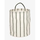 OYOY LIVING DESIGN Raita Laundry/Storage Basket - GREEN / OFFWHITE - 18X18X22 cm x 18