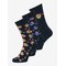 JACK & JONES Jacxmas Smiley Socks 3 Pack Jnr - OUTER SPACE - 33-37 – kuva 1