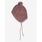 MANGO Pom Pom Cable-Knit Beanie - DARK RED - 74 – kuva 1