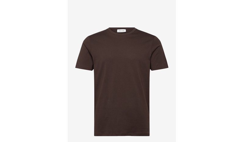 ENKEL STUDIO Basic O-Neck Tee S/S - BROWN - 3XL – kuva 1/1