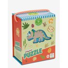 FLOSS & ROCK Shaped Puzzle 12 Pcs. - Dino - GREEN - 20X15X5