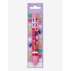 FLOSS & ROCK Click Pen 6 Colour - Hearts - RED - 16X2X2