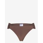 DROP OF MINDFULNESS Swim Ruched Bikini Bottom - SATIN COCONUT BROWN - S