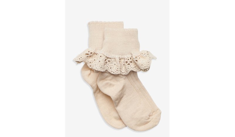 MP DENMARK Lea Socks - Lace - ECRU - 19/21 – kuva 1/1