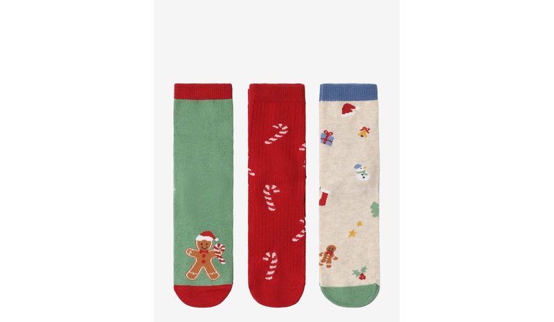 LINDEX 3-Pack Socks - DARK RED - 28/30 – kuva 1/1
