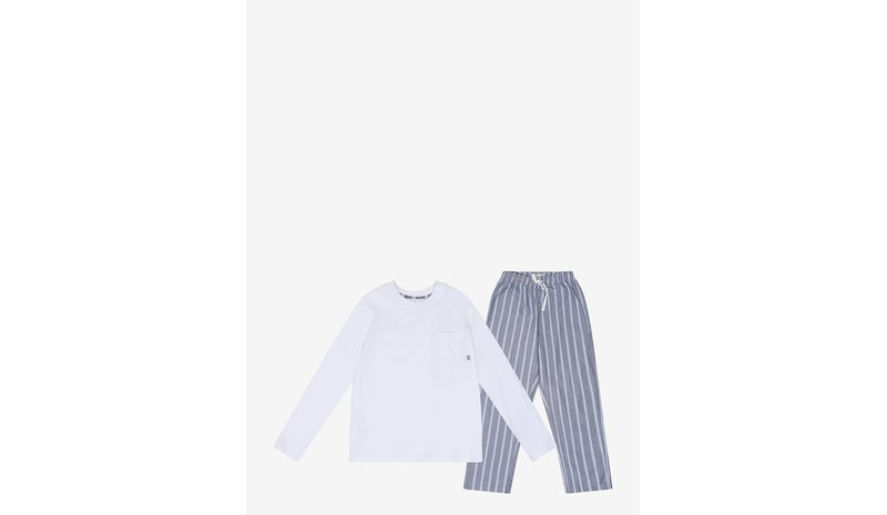 MANGO Striped Pyjama Set - WHITE - 152 – kuva 1/1
