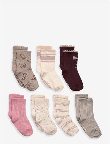 MINYMO Socks W.pattern (7-Pack ) - WILD ROSE - 27\30 – kuva 1/1