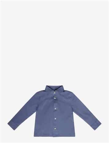 MANGO Cotton Piqué Shirt - MEDIUM BLUE - 86 – kuva 1/1