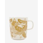 MARIMEKKO HOME Piirto Ketunmarja Mug 2,5Dl - WHITE, BRONZE BROWN - 8X9.5