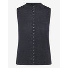 MANGO Fine-Knit Waistcoat With Buttons - CHARCOAL - S