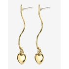 PILGRIM Sophia Heart Pendant Earrings Gold-Plated - GOLD PLATED - One Size
