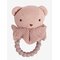 SMALLSTUFF Rattle, Bear Face On Silicone Ring, Soft Rose - SOFT ROSE - One Size – kuva 1