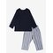 MANGO Striped Pyjama Set - NAVY - 110 – kuva 1