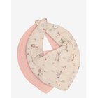 PIPPI Bib Muslin W. Aop (2-Pack) - ROSE TAN - One Size