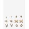 PIECES Pcjina Earstuds 6-Pack Bundle Mxm - GOLD COLOUR - One Size – kuva 1