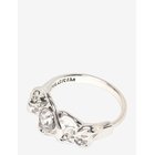 PILGRIM Tina Organic Shape Crystal Ring Silver-Plated - SILVER PLATED - One Size
