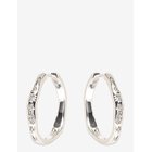 PILGRIM Edurne Crystal Hoop Earrings Silver-Plated - SILVER PLATED - One Size