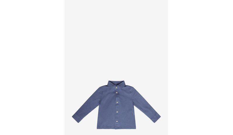 MANGO Cotton Piqué Shirt - MEDIUM BLUE - 116 – kuva 1/1