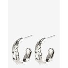 PILGRIM Bathilda Organic Shaped Hoop Earrings Silver-Plated - SILVER PLATED - One Size