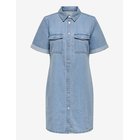 JDY Jdyesmee Ss Button Dress Dnm - LIGHT BLUE DENIM - L