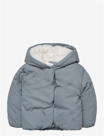 MANGO Fur-Effect Quilted Coat - GREEN - 92 – kuva 1/1